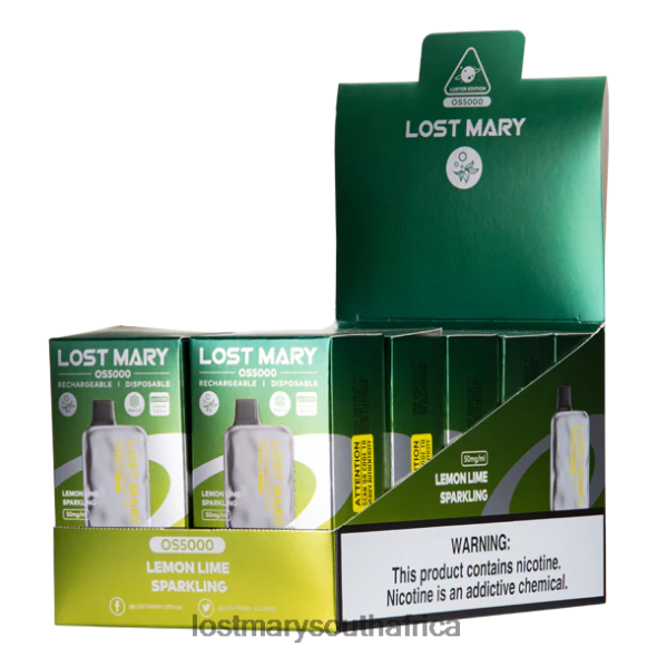 LOST MARY OS5000 Luster Lemon Lime Sparkling - Lost Mary Vape L6R88J41