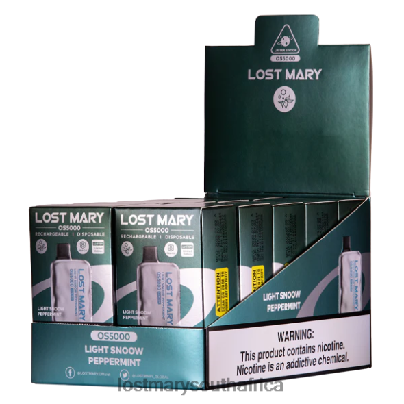 LOST MARY OS5000 Luster Light Snoow Peppermint - Lost Mary Price L6R88J44